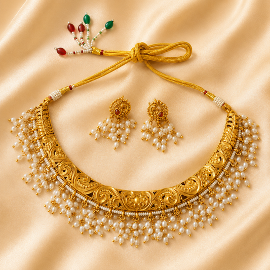 Royal Pearl Hasli Set